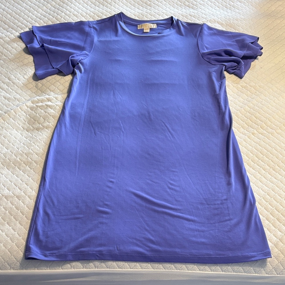 Michael Kors Purple Short Sleeve Dress Mini size Medium